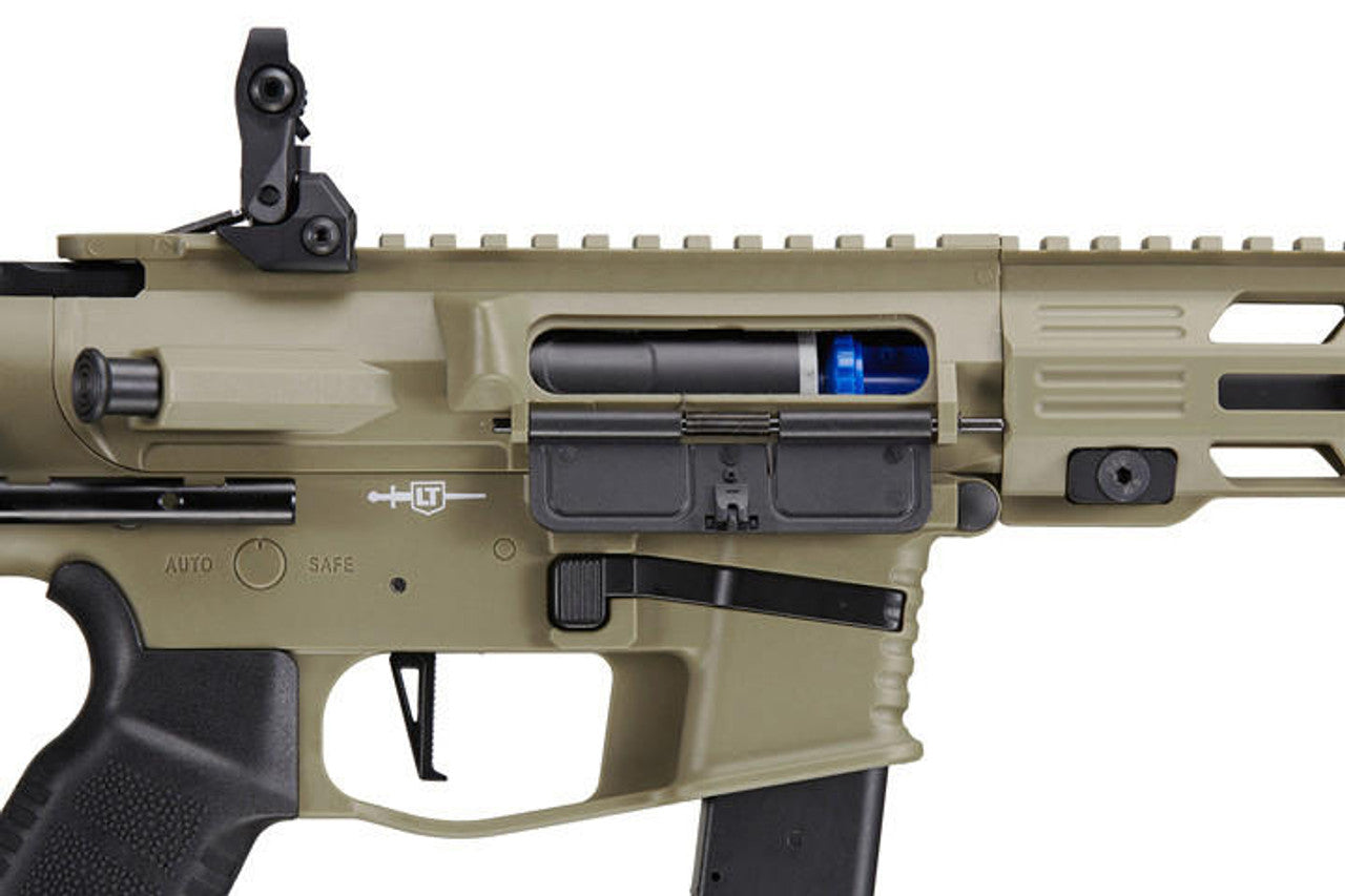 Lancer Tactical Gen 2 9mm Style Battle X CQB Carbine Airsoft AEG, Tan