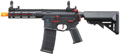 Lancer Tactical Gen 2 Hellion M-LOK 7" Airsoft M4 AEG Rifle, Black/Red