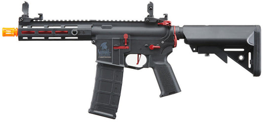 Lancer Tactical Gen 2 Hellion M-LOK 7" Airsoft M4 AEG Rifle, Black/Red