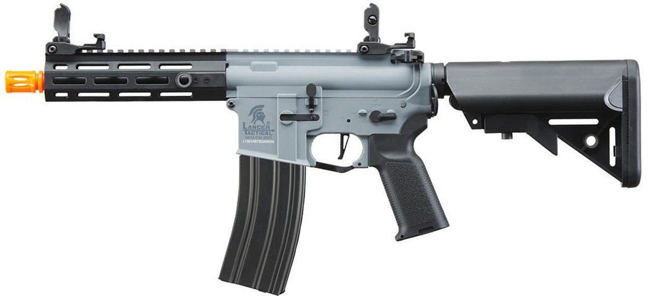 Lancer Tactical Gen 2 Hellion M-LOK 7" Airsoft M4 AEG Rifle Core Series, Grey/Black