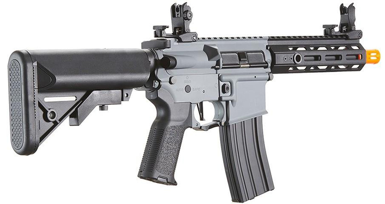 Lancer Tactical Gen 2 Hellion M-LOK 7" Airsoft M4 AEG Rifle, Grey/Black
