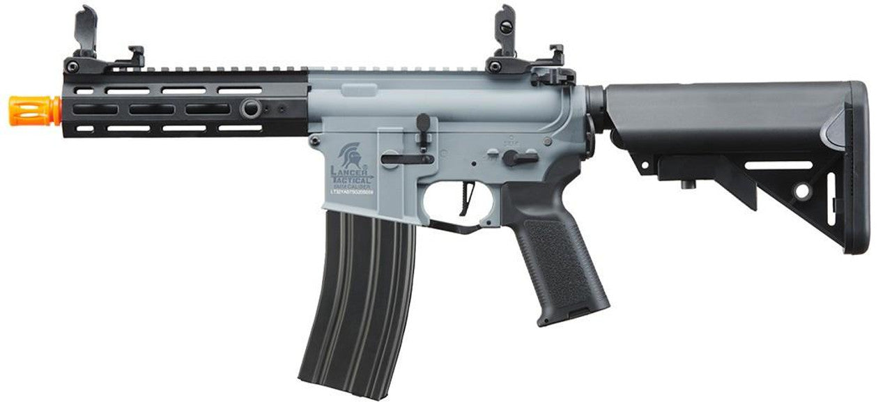 Lancer Tactical Gen 2 Hellion M-LOK 7" Airsoft M4 AEG Rifle, Grey/Black