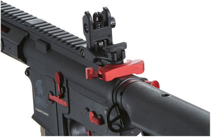 Lancer Tactical Gen 3 Hellion 7" M-LOK Airsoft AEG Rifle w/ Crane Stock, Black/Red