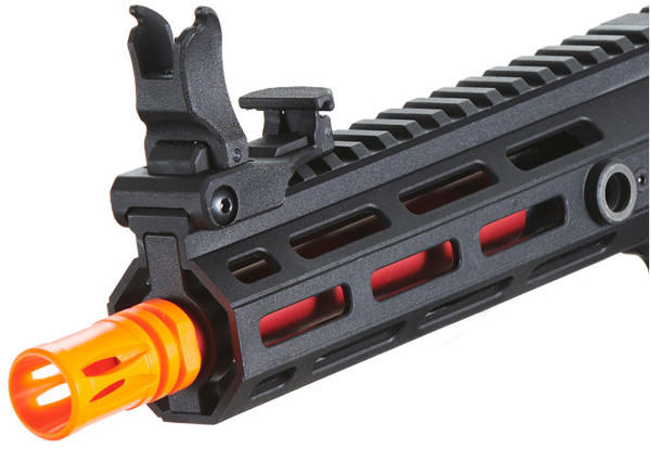Lancer Tactical Gen 3 Hellion 7" M-LOK Airsoft AEG Rifle w/ Crane Stock, Black/Red