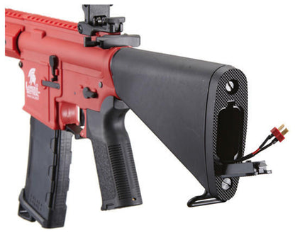 Lancer Tactical Gen 3 Hellion 7" M-LOK Airsoft AEG Rifle w/ Stubby Stock, Red/Black