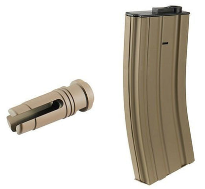 Lancer Tactical Gen 4 L119A2 M4/M16 Full Metal Airsoft AEG Rifle, Tan