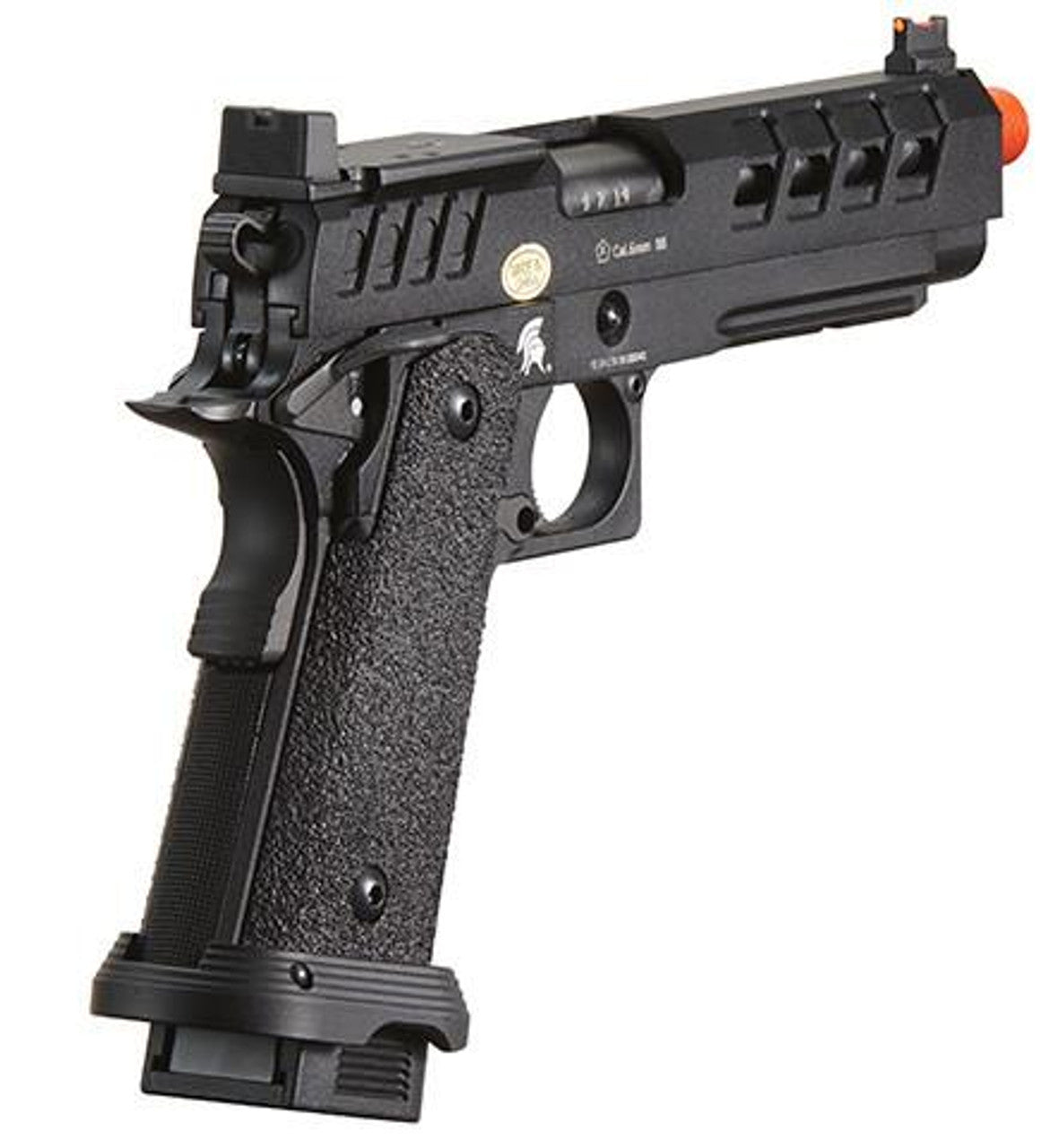 Lancer Tactical Heracles Hi-Capa Gas Blowback Airsoft Pistol, Black