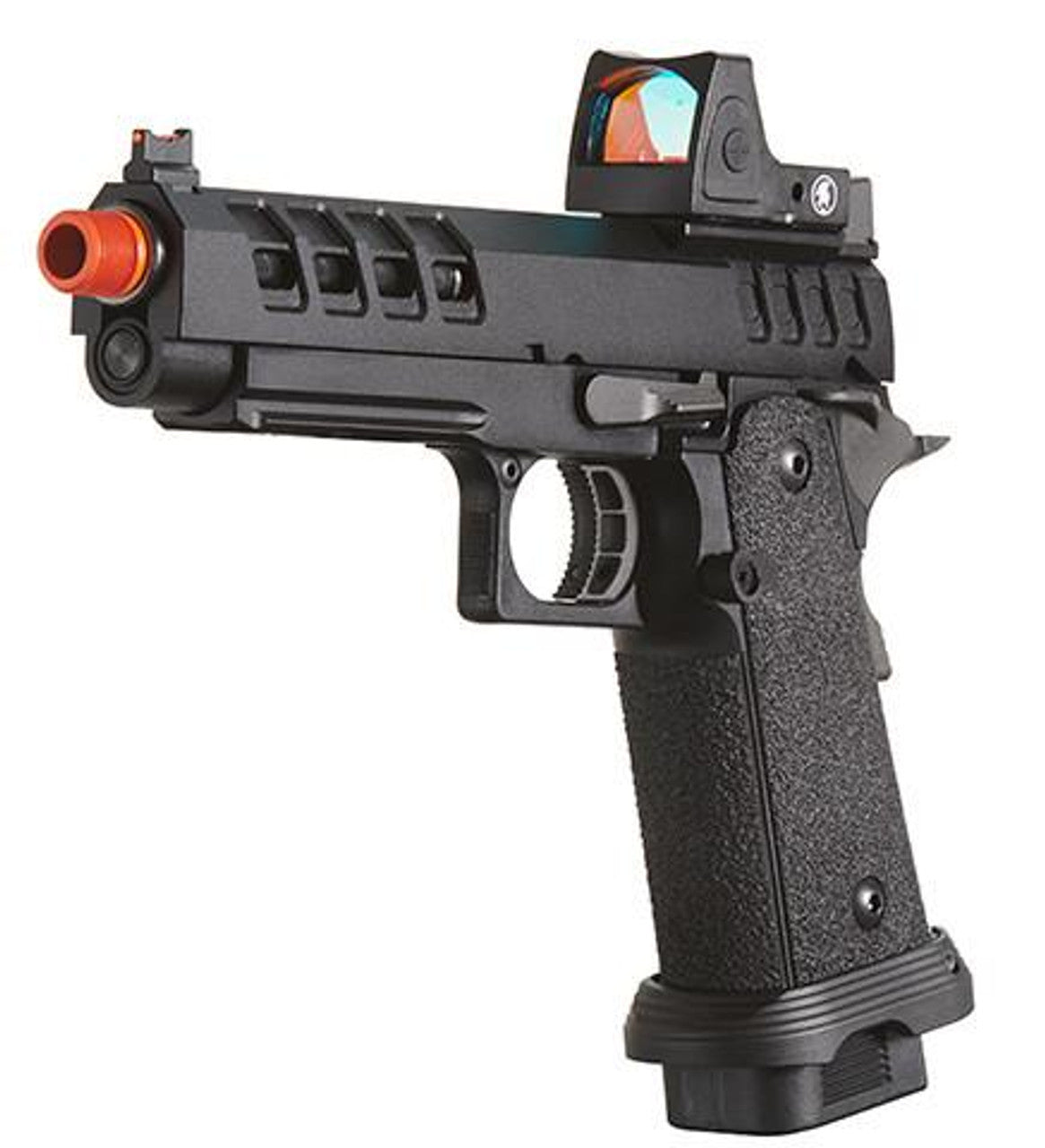 Lancer Tactical Heracles Hi-Capa Gas Blowback Airsoft Pistol w/ Reflex Dot, Black