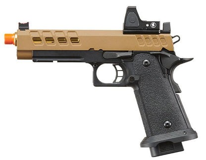Lancer Tactical Heracles Hi-Capa Gas Blowback Airsoft Pistol w/ Reflex Dot, Tan/Black