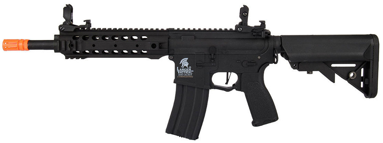 Lancer Tactical Hybrid M4 Carbine Airsoft AEG Rifle w/ Free Float Rail, Black