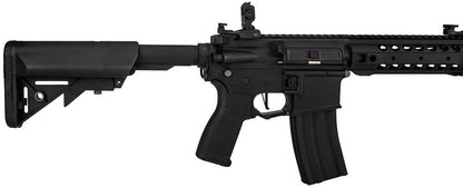 Lancer Tactical Hybrid M4 Carbine Airsoft AEG Rifle w/ Free Float Rail, Black