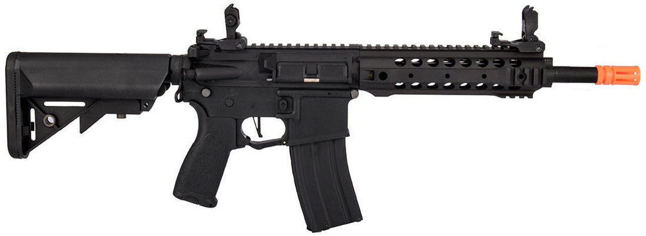Lancer Tactical Hybrid M4 Carbine Airsoft AEG Rifle w/ Free Float Rail, Black