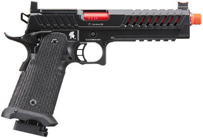 Lancer Tactical Knightshade Hi-Capa Gas Blowback Airsoft Pistol, Black/Red