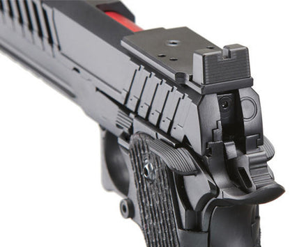 Lancer Tactical Knightshade Hi-Capa Gas Blowback Airsoft Pistol, Black/Red