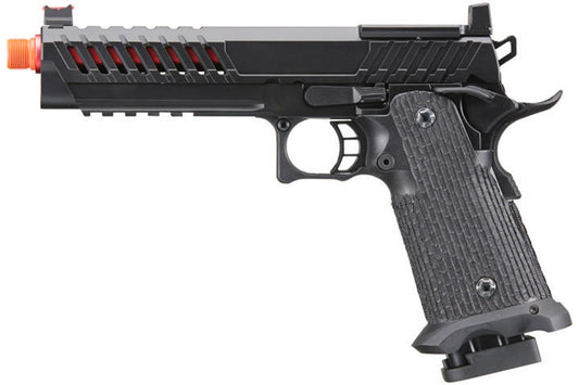 Lancer Tactical Knightshade Hi-Capa Gas Blowback Airsoft Pistol, Black/Red