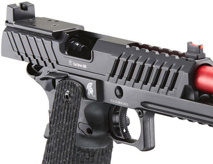 Lancer Tactical Knightshade Hi-Capa Gas Blowback Airsoft Pistol, Black/Red