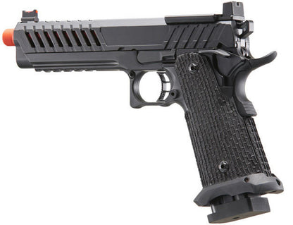 Lancer Tactical Knightshade Hi-Capa Gas Blowback Airsoft Pistol, Black/Red