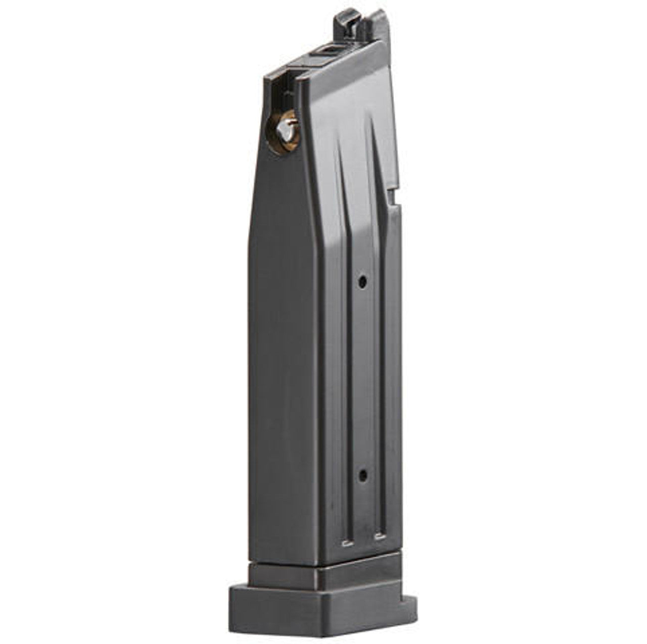 Lancer Tactical Knightshade Hi-Capa Gas Blowback Airsoft Pistol w/ Red Dot Mount, Black/Gold