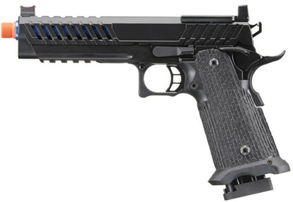 Lancer Tactical Knightshade Hi-Capa Gas Blowback Airsoft Pistol, Black/Blue