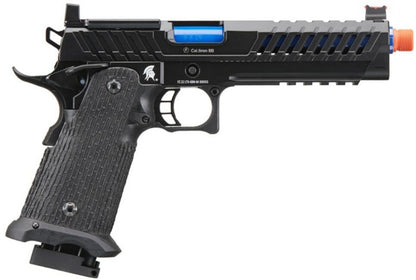 Lancer Tactical Knightshade Hi-Capa Gas Blowback Airsoft Pistol, Black/Blue