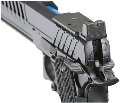 Lancer Tactical Knightshade Hi-Capa Gas Blowback Airsoft Pistol, Black/Blue