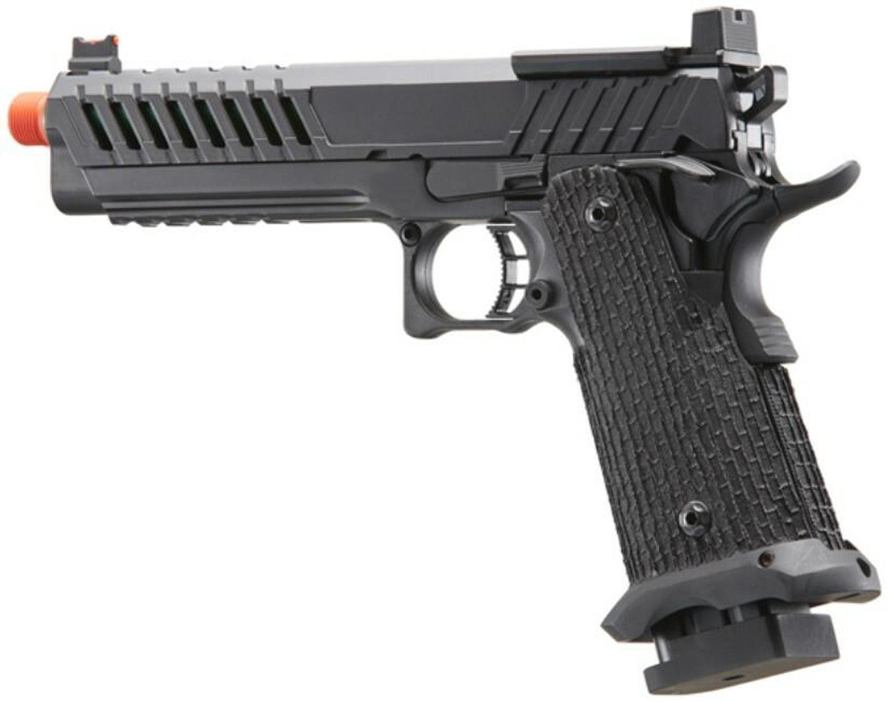 Lancer Tactical Knightshade Hi-Capa Gas Blowback Airsoft Pistol, Black/Blue