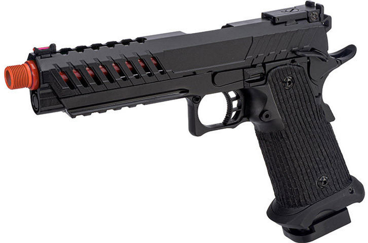 Lancer Tactical Knightshade Hi-Capa GBB Airsoft Pistol, Black/Red