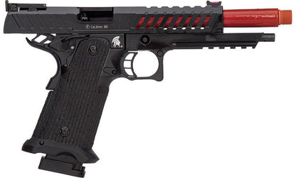 Lancer Tactical Knightshade Hi-Capa GBB Airsoft Pistol, Black/Red