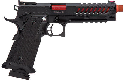 Lancer Tactical Knightshade Hi-Capa GBB Airsoft Pistol, Black/Red