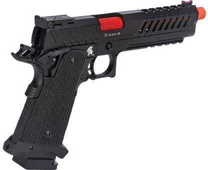Lancer Tactical Knightshade Hi-Capa GBB Airsoft Pistol, Black/Red
