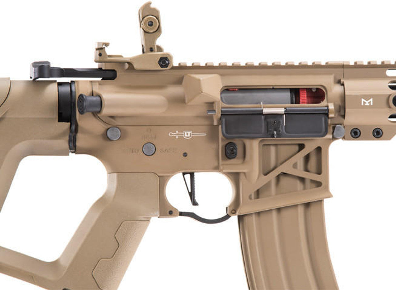 Lancer Tactical Low FPS Enforcer Blackbird Skeleton Airsoft AEG Rifle w/ Alpha Stock, Tan