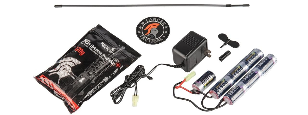 Lancer Tactical M4 CQB AEG Airsoft Rifle, Black