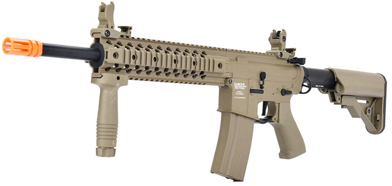 Lancer Tactical ProLine Series M4 EVO Airsoft AEG Rifle, High FPS, Tan