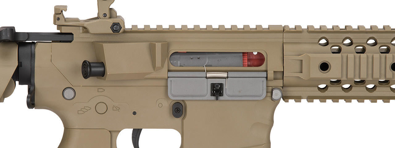 Lancer Tactical M4 RIS Carbine Gen 2 Airsoft Rifle, Tan