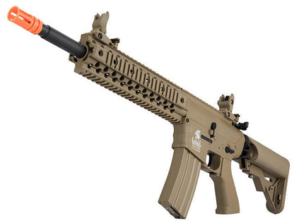 Lancer Tactical M4 RIS Carbine Gen 2 Airsoft Rifle, Tan