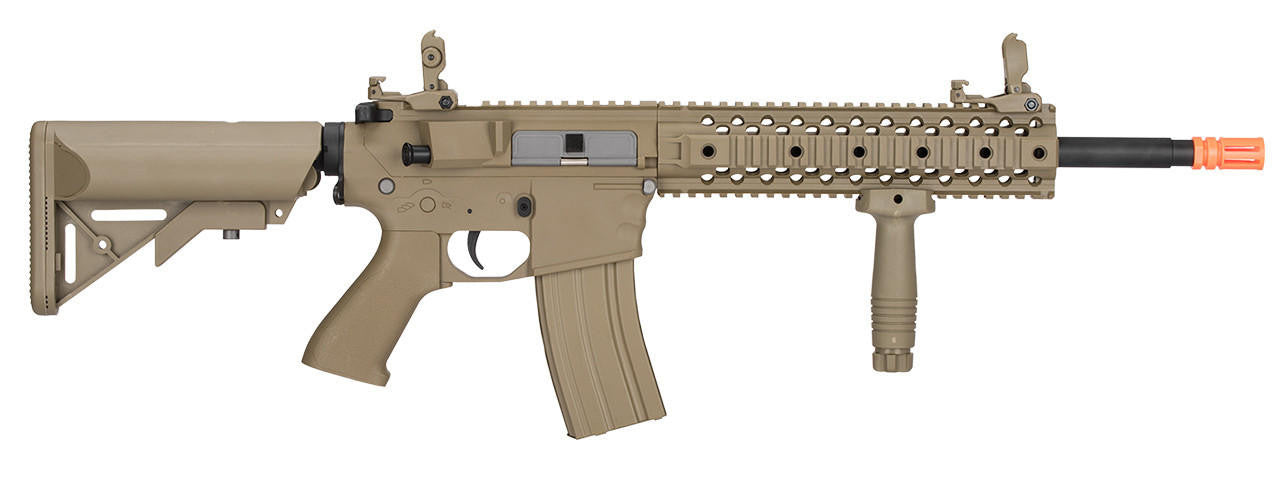 Lancer Tactical M4 RIS Carbine Gen 2 Airsoft Rifle, Tan