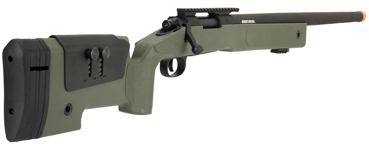 Lancer Tactical M40A3 Bolt Action Airsoft Sniper Rifle, OD Green