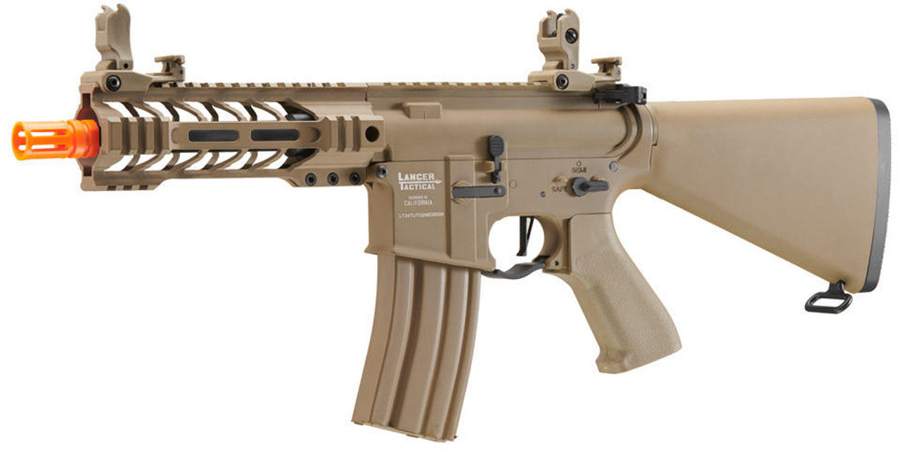 Lancer Tactical Proline 7" M-LOK Battle Hawk Airsoft AEG w/ Stubby Stock, Tan