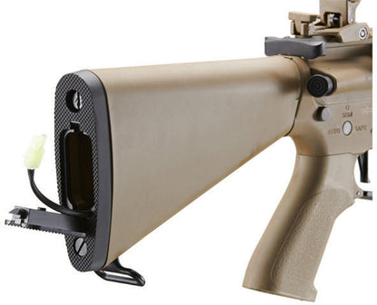 Lancer Tactical Proline 7" M-LOK Battle Hawk Airsoft AEG w/ Stubby Stock, Tan