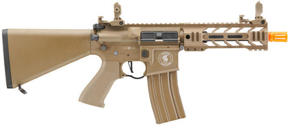Lancer Tactical Proline 7" M-LOK Battle Hawk Airsoft AEG w/ Stubby Stock, Tan