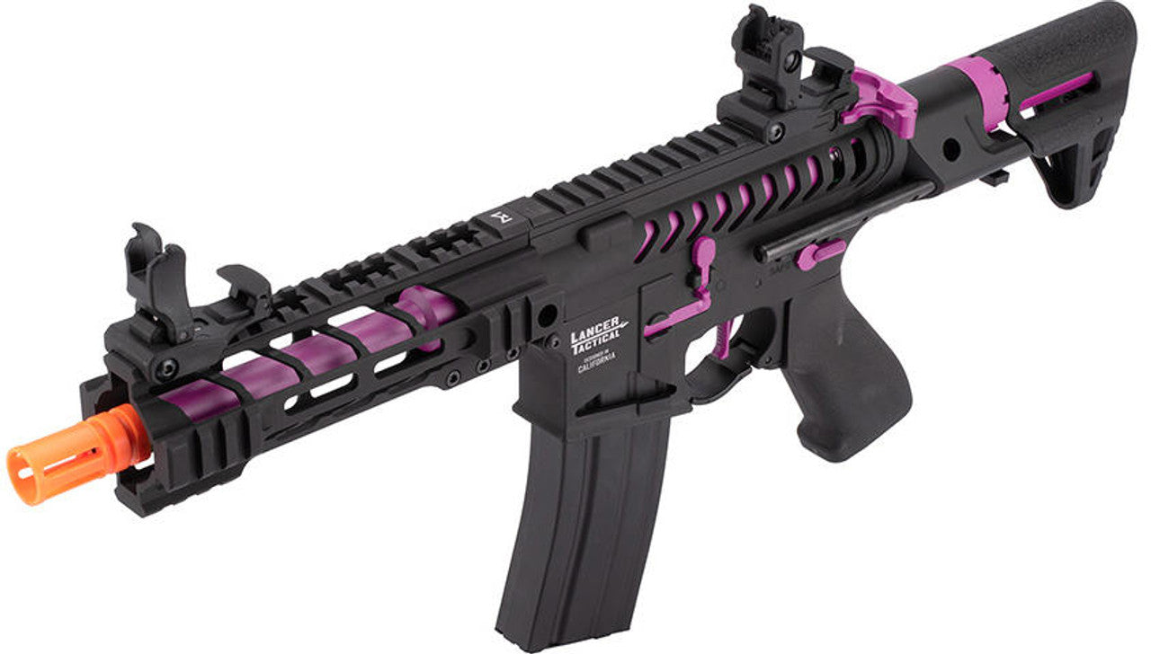 Lancer Tactical ProLine Battle Hawk High FPS Airsoft AEG Rifle, Black/Purple