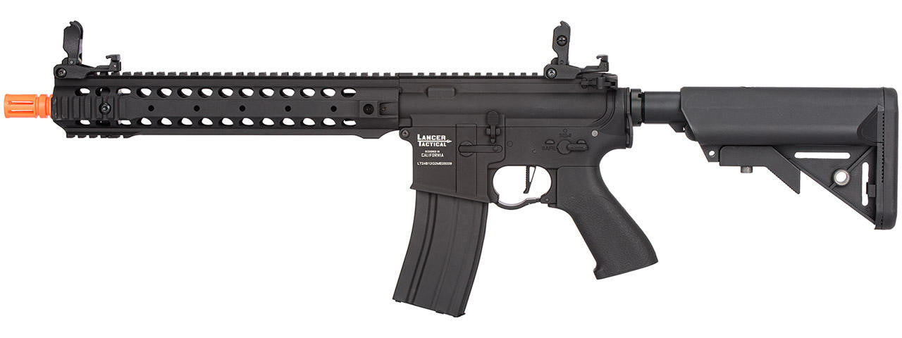 Lancer Tactical ProLine Series 12" M4 High FPS Airsoft AEG Rifle, Black