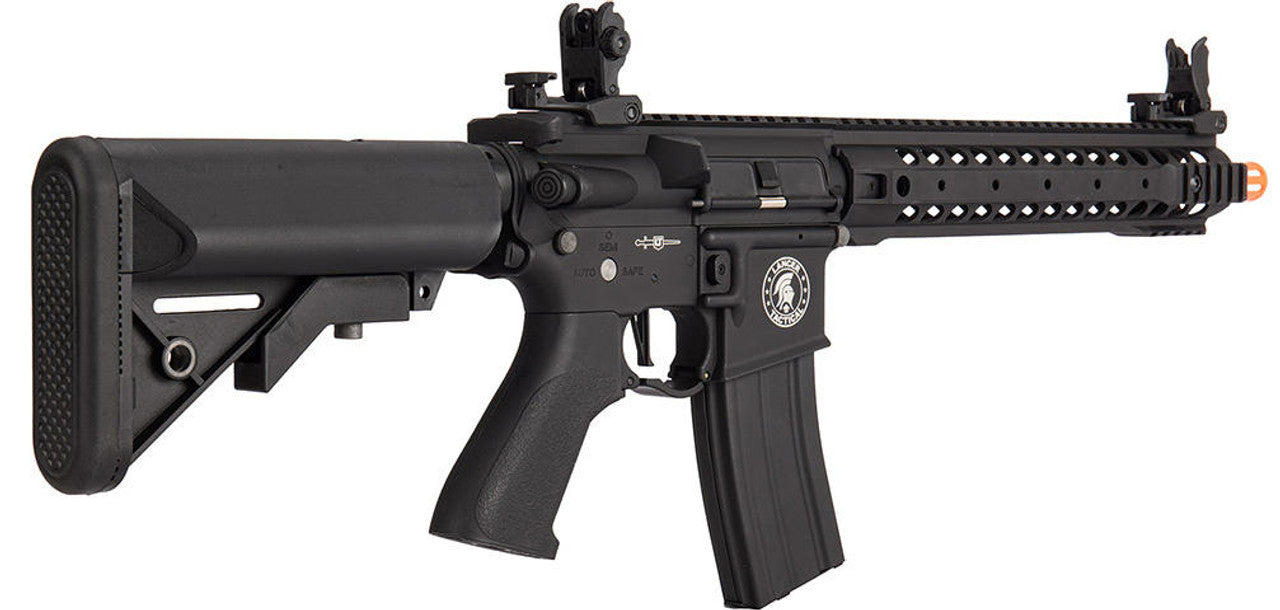 Lancer Tactical ProLine Series 12" M4 High FPS Airsoft AEG Rifle, Black