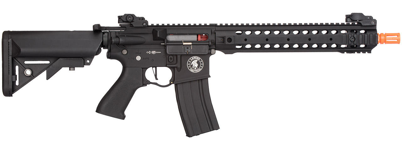 Lancer Tactical ProLine Series 12" M4 High FPS Airsoft AEG Rifle, Black