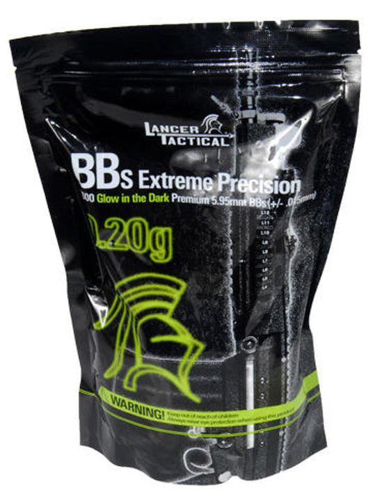 Lancer Tactical Airsoft Tracer BBs, 0.20g, 4000 Rds, Green