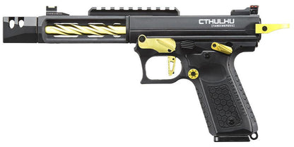 Lancer Tactical x Tandemkross CTHULHU Gas Blow Back Airsoft Pistol, Black/Gold