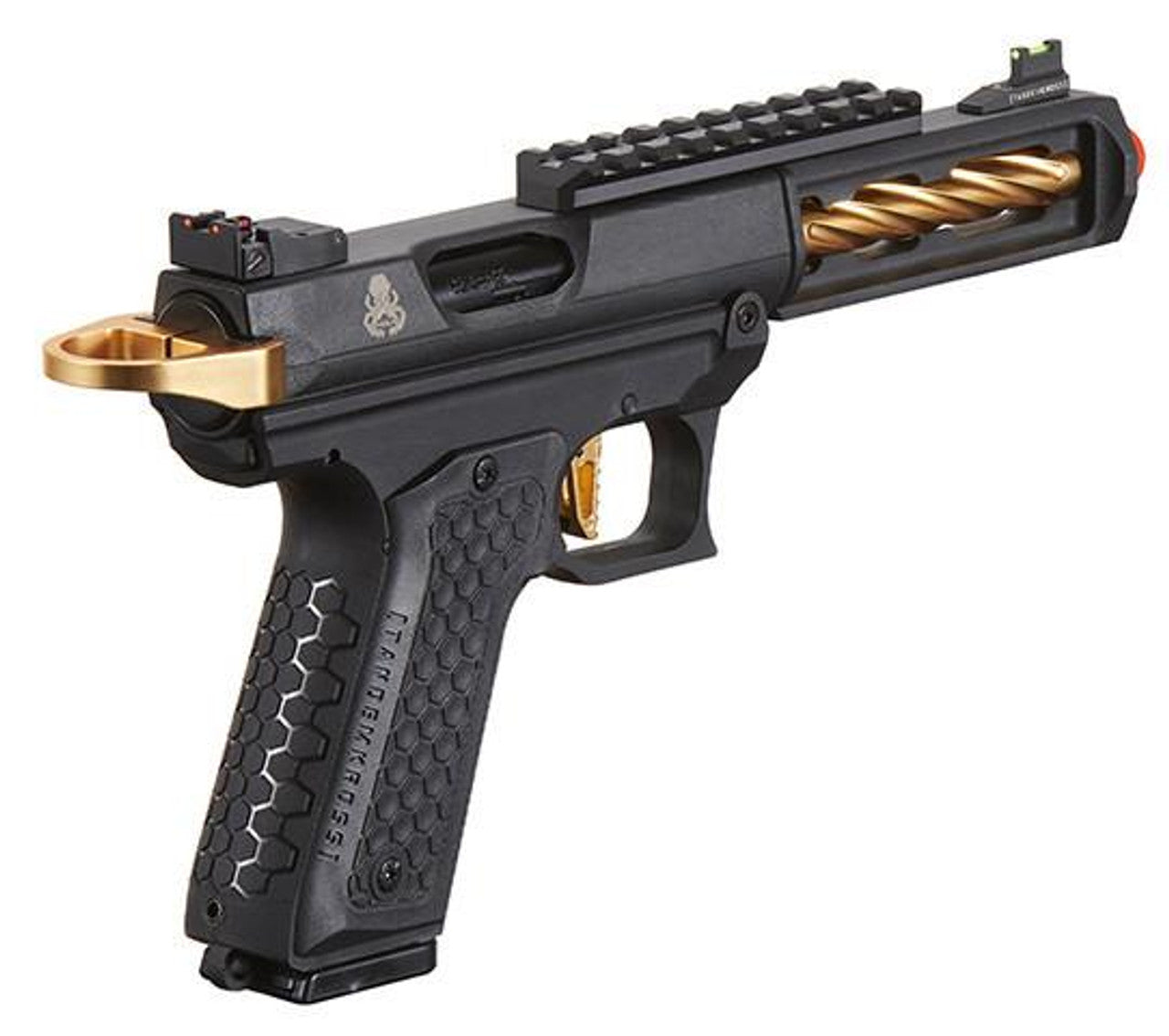 Lancer Tactical x Tandemkross CTHULHU Gas Blow Back Airsoft Pistol, Black/Gold