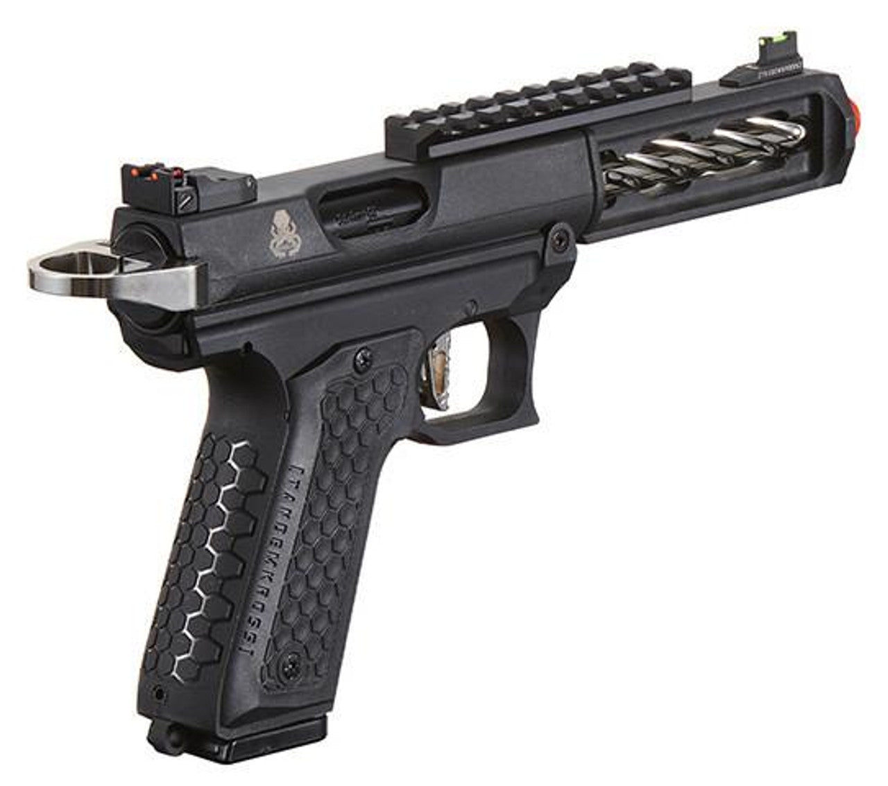Lancer Tactical x Tandemkross CTHULHU Gas Blow Back Airsoft Pistol, Black/Silver