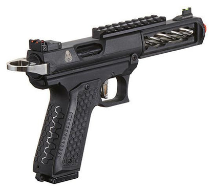 Lancer Tactical x Tandemkross CTHULHU Gas Blow Back Airsoft Pistol, Black/Silver