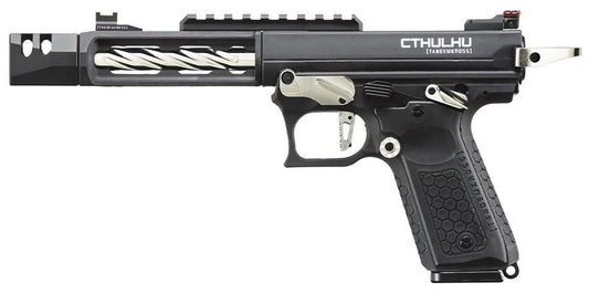 Lancer Tactical x Tandemkross CTHULHU Gas Blow Back Airsoft Pistol, Black/Silver
